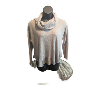 MAEVE Anthropologie sweater‎ with ruffle hem